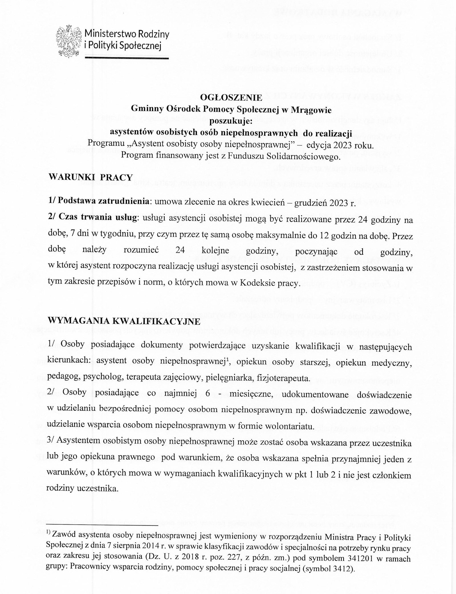Strona 1 ogłoszenia