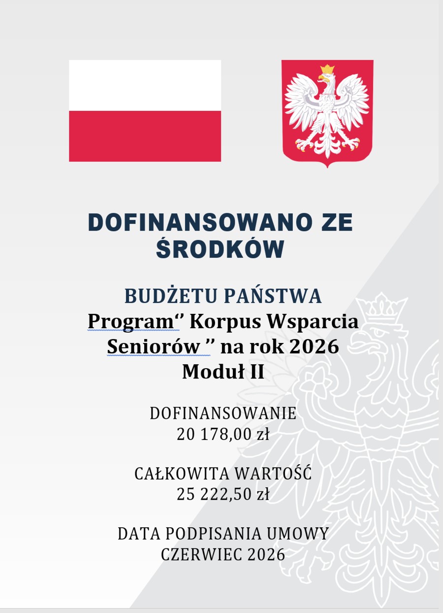 Plakat: Korpus wsparcia Seniora