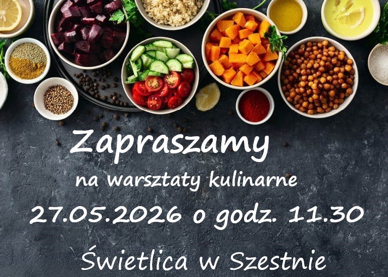 Warsztaty kulinarne - plakat